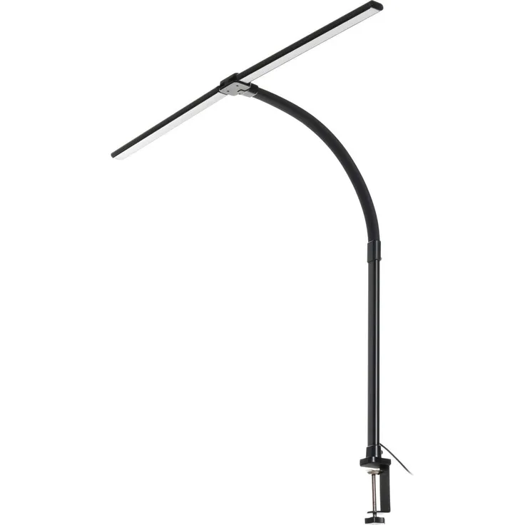 Lindby Klemmleuchte Nilay, LED, Metall, Schwarz Farbwechsel warmweiß / tageslicht IP20, LED 18 W gesamt, Farbwechsel warmweiß / tageslicht