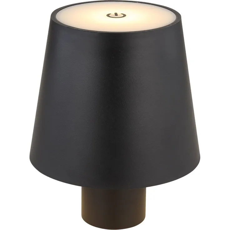 Tischlampe kabellos mit Akku Touch Dimmer Tischleuchte Dimmbar Schwarz 58438GS