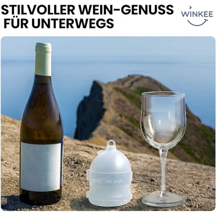 Winkee Weinglas To-go Weinglas mit Aufbewahrungsbox – Bild 3