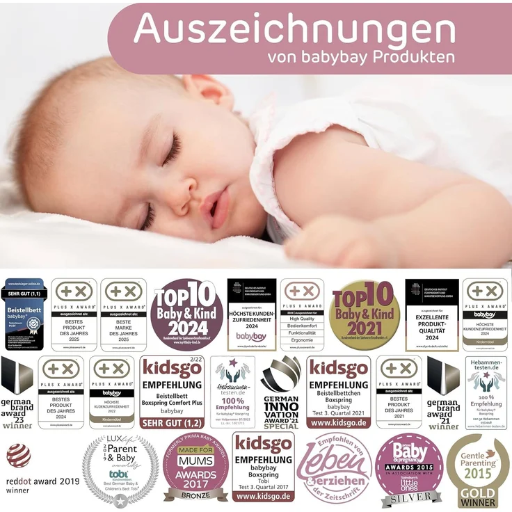 Babybay 'Boxspring' Beistellbett weiß – Bild 16