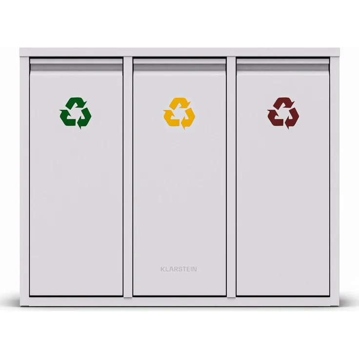 Klarstein Mülleimer Ordnungshüter 3, Mülleimer 3 Fach Treteimer Trash Bin Schwarz – Bild 12