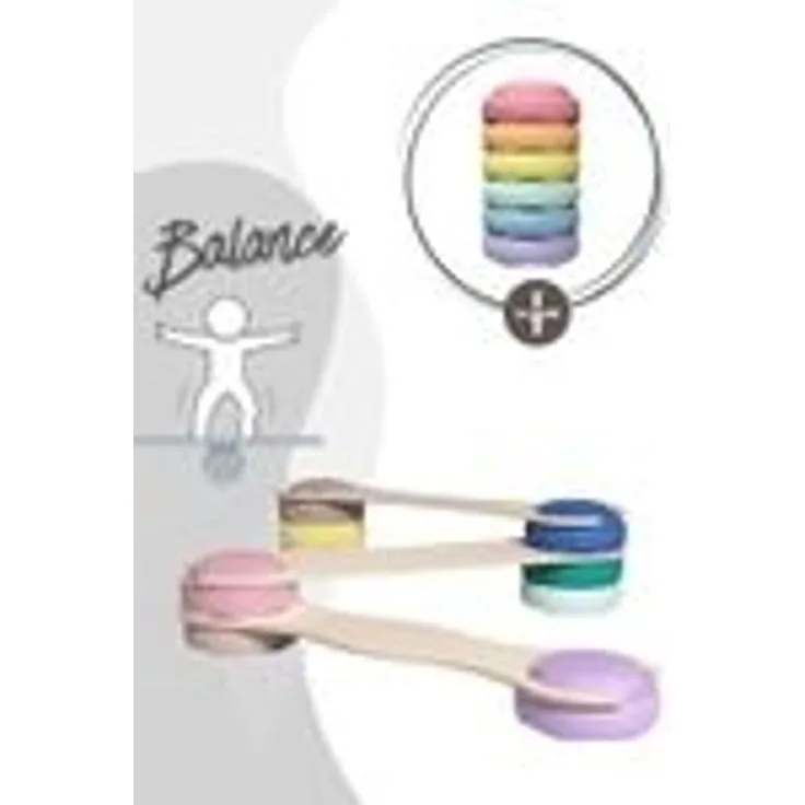tiSsi® Balance Board Set inkl. Stapelstein 6er Set Rainbow Pastel