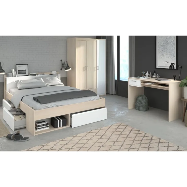 Most 73 Jugendzimmer 3-tlg: Schreibtisch, Schrank & Bett