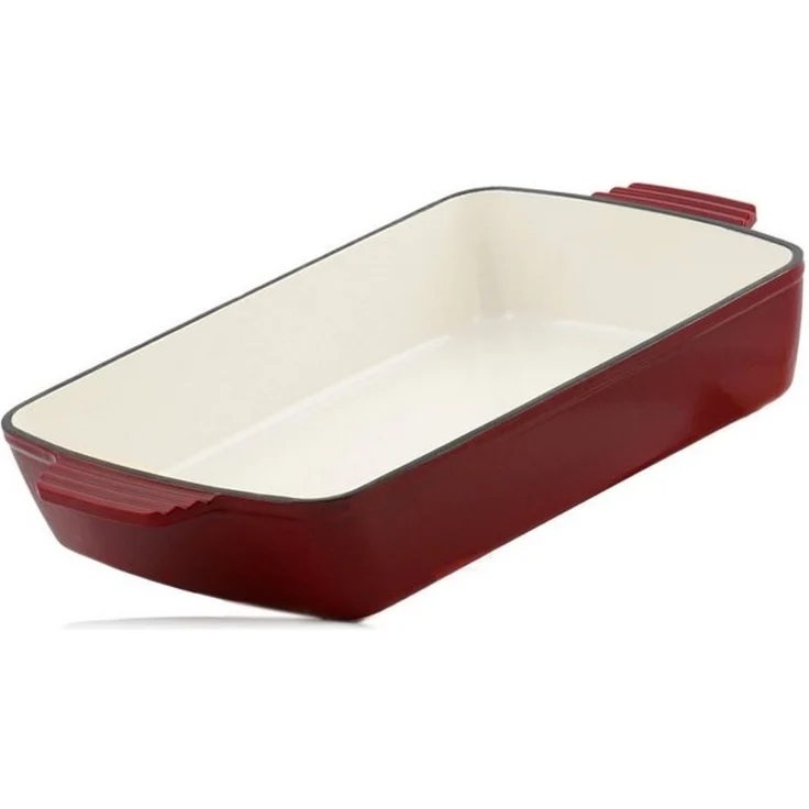 Mahlzeit Auflaufform Gusseisen Auflaufform eckig 3,8 Liter, Dark Cherry, Induktion, Gusseisen – Bild 4