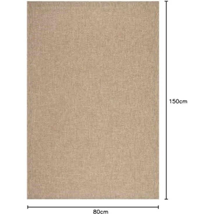 the carpet Teppich Kansas, rechteckig, Höhe: 1 mm, moderner robuster In und Outdoor Teppich Jute Look – Bild 3