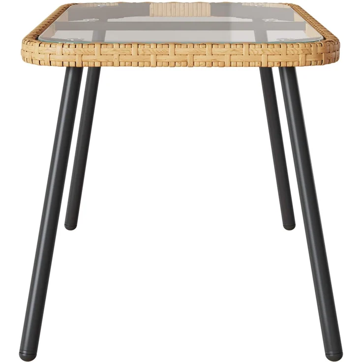 vidaXL Couchtisch Braun und Schwarz 90 x 45 x 43 cm Poly-Rattan 4108268 – Bild 6