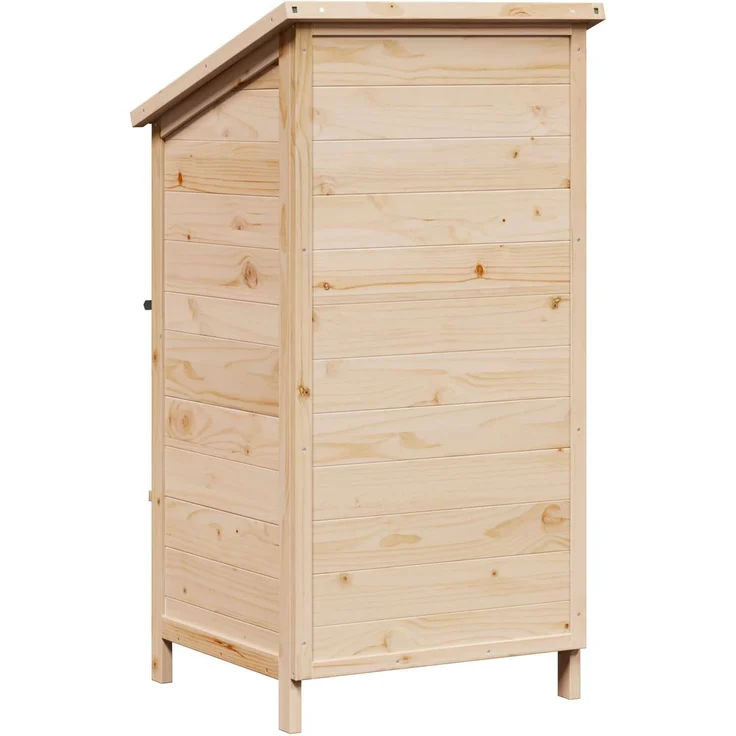 vidaXL Gartenschuppen Natur 59 x 56 x 113,5 cm Massivholz aus Fichte 42033436 – Bild 6