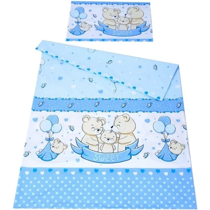 BabyLux Kinderbettwäsche BABYLUX Kinderbettwäsche 2Tlg. 100 x 135 cm Bettwäsche Bettbezug Baby, 135. Sweet Blau 100x135 – Bild 2
