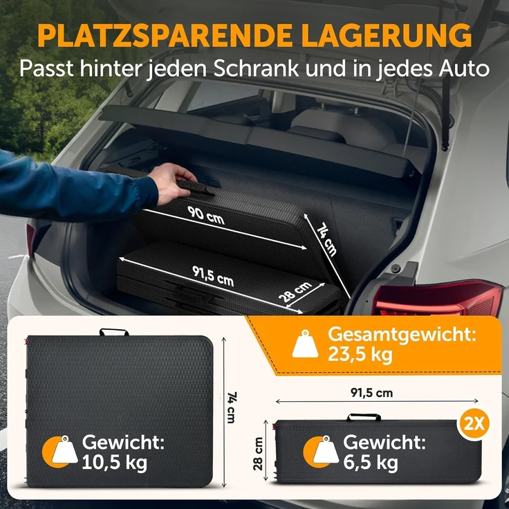 Blumtal Bierzeltgarnitur 3er Set - 2X Bierbank + 1x Biertisch - tragstarke Biertischgarnitur klappbar für 8 Personen - Bierbankgarnitur mit Tragegriff - Biergartengarnitur in Rattan-Optik Schwarz – Bild 6