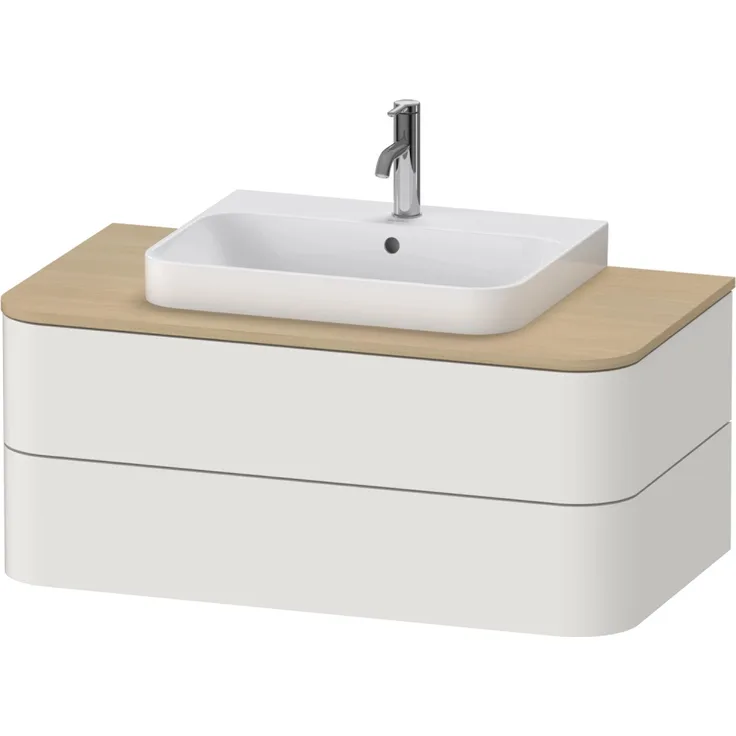 Duravit Waschbeckenunterschrank Happy D.2 Plus, Weiß matt, 100 cm, mit geräumigen Schubladen und hochwertiger Verarbeitung