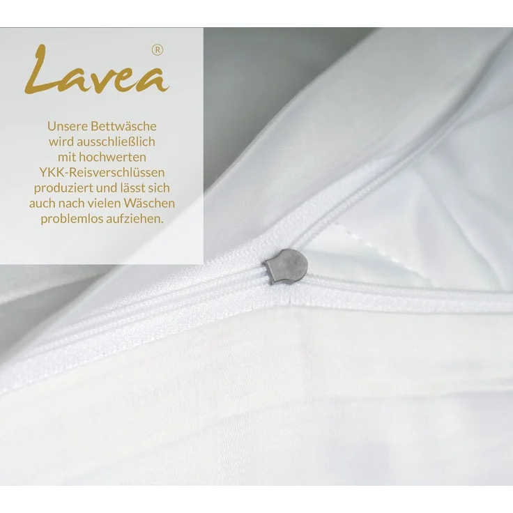 Lavea Kissenbezug Jasmin, (2 Stück), Kopfkissenbezug 40x40 cm - 100% atmungsaktive Baumwolle – Bild 2
