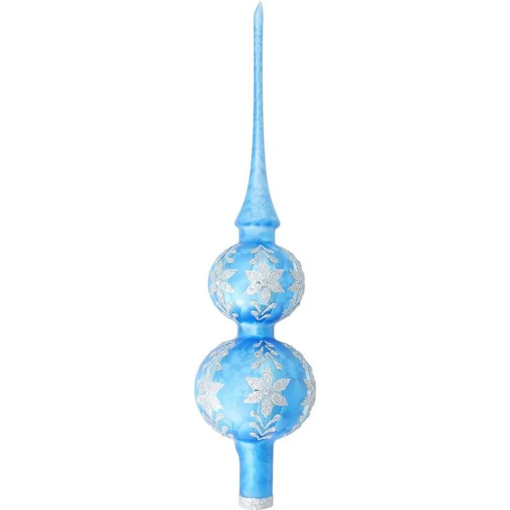 Krebs Glas Lauscha Christbaumspitze KGL03386, Weihnachtsdeko, Christbaumschmuck (1-tlg), aus Glas, mit Dekor
