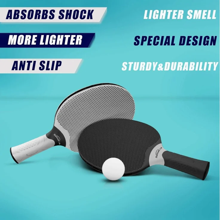 Senston Tischtennisschläger Set, 4 Schläger, 6 Bälle & Tasche – Bild 4