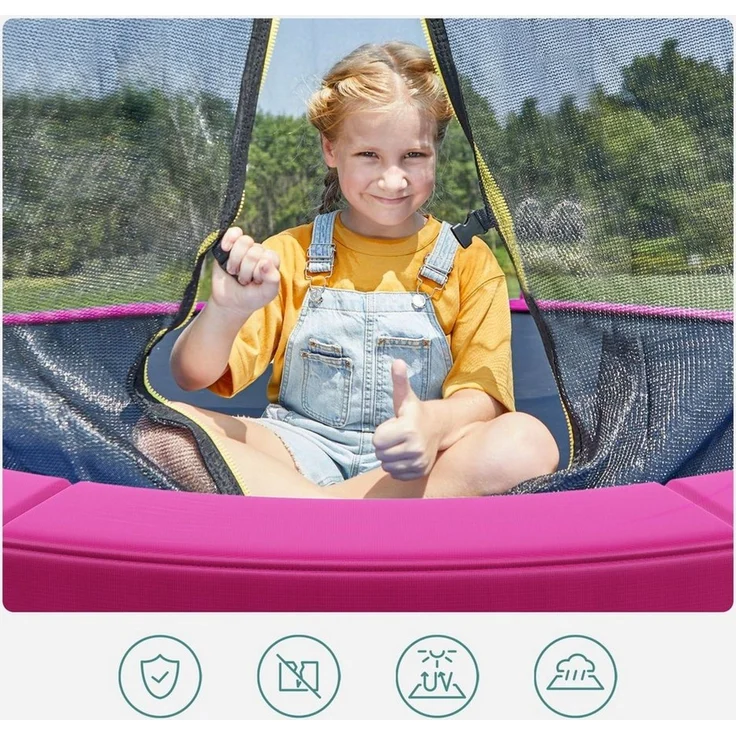 SONGMICS Trampolin Randabdeckung, 100% UV-beständig, Reißfest, PVC, Rosa, 305,0 cm – Bild 3