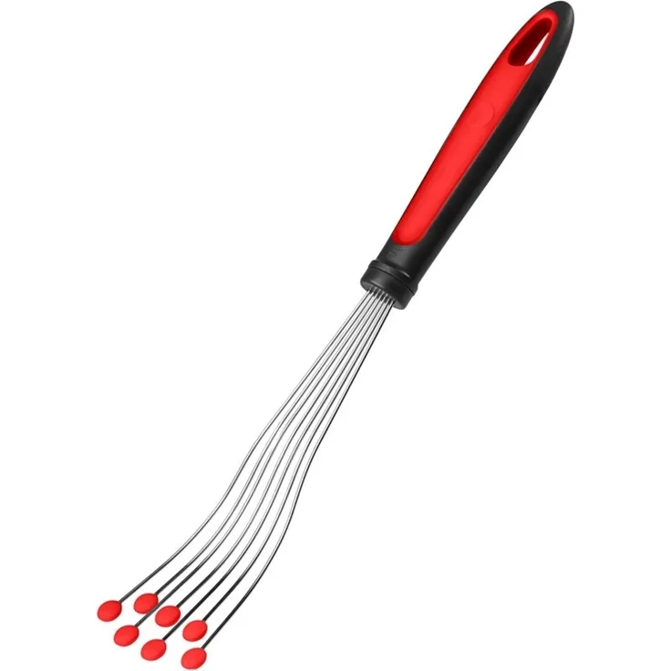 Kochblume Schneebesen Tellerbesen Rot