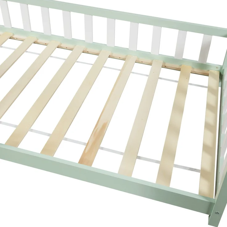 Hausbett Hesel mit Rausfallschutz 90x200cm Mintgrün [en. casa] – Bild 5