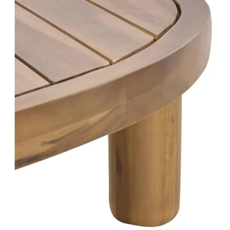 Outdoor Couchtisch NUMANA 140 cm 70 cm Akazienholz Hellbraun – Bild 6
