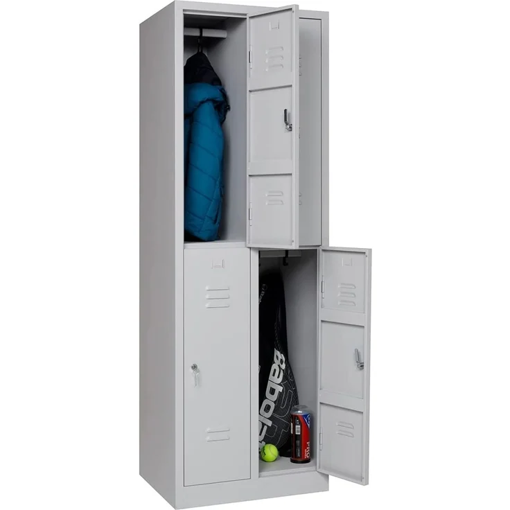 Garderobenschrank 4- türig grau – Bild 3