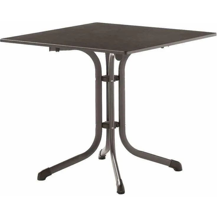Sieger Boulevard-Klapptisch Boulevard-Klapptisch klappbar, Stahl Eisengrau 80 x 73 x 80 cm