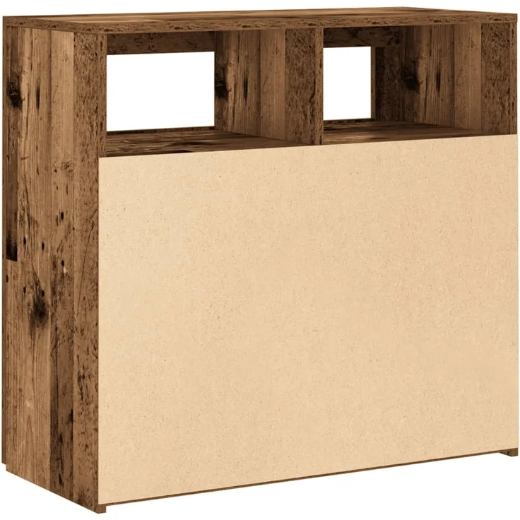 vidaXL Sideboard mit LED-Leuchten Altholz-Optik 80x35x75 cm 856361 – Bild 8