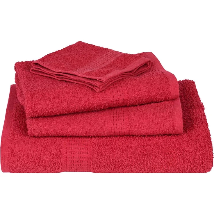 vidaXL Handtücher FROGN 10 Stk. Rot 100x200 cm 360 g/m² 136940 – Bild 3