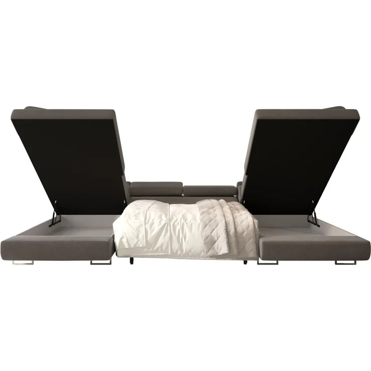 Wohnlandschaft Schlafsofa Sofa CARMELO in Stoff Nova Grafit – Bild 2