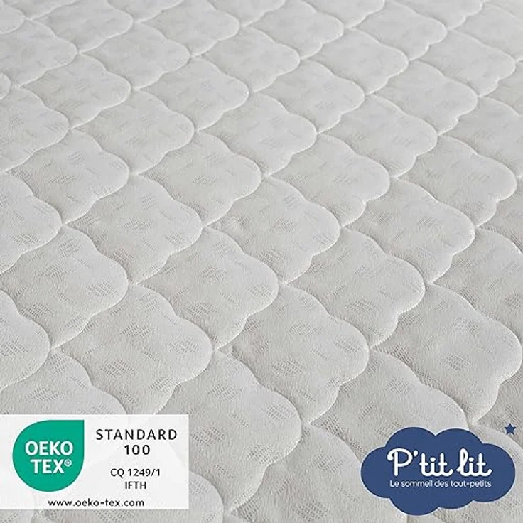 P'tit Lit - Unentbehrliche Babymatratze - 60x120 cm - Klimatisiert: 1 Sommerseite / 1 Winterseite - Oeko Tex® – Bild 8