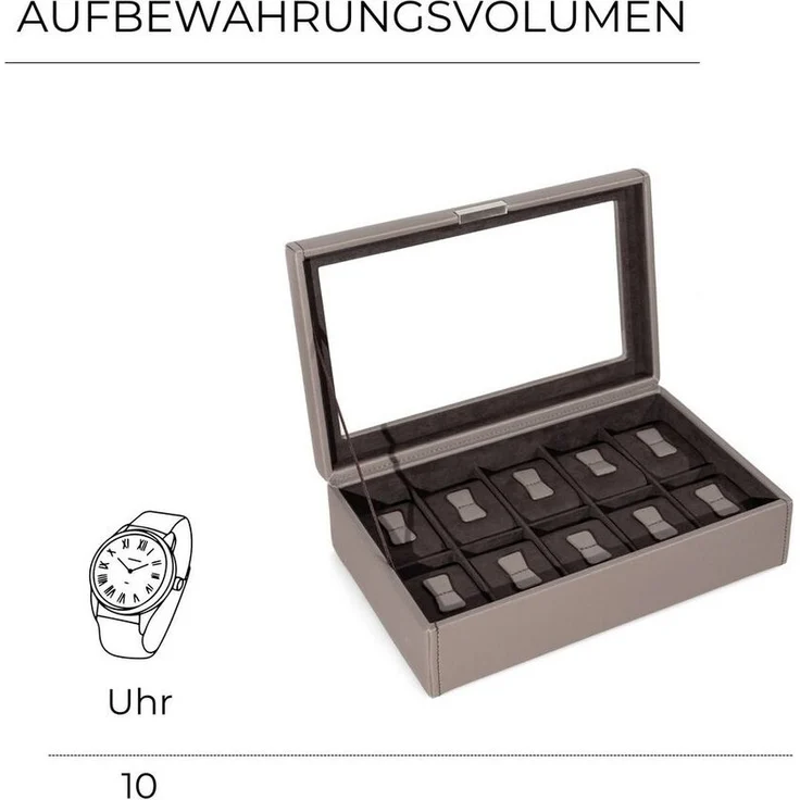 Friedrich23 Uhrenbox Bond Cross Grain für 10 Uhren – Bild 2