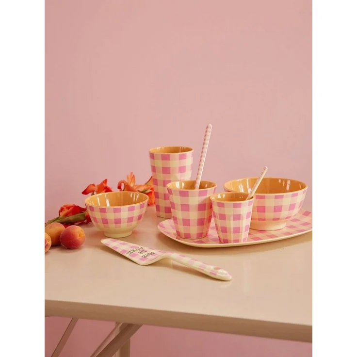 rice Becher Rice Melamin Becher Medium Pink mit Streifen Muster, 1-tlg, Melamin – Bild 3