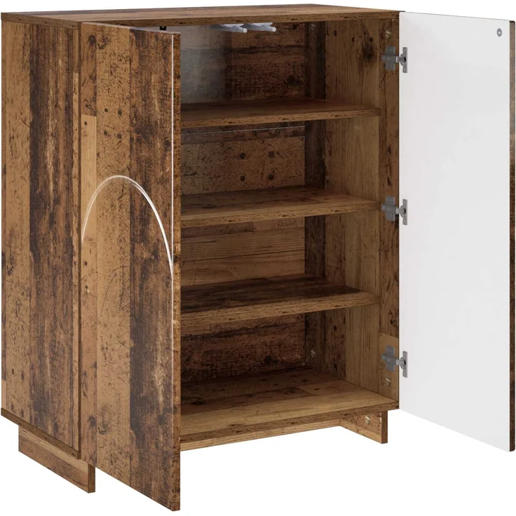 vidaXL Schuhschrank 73 x 38 x 87,5 cm Holzwerkstoff Altholz 8011655 – Bild 3