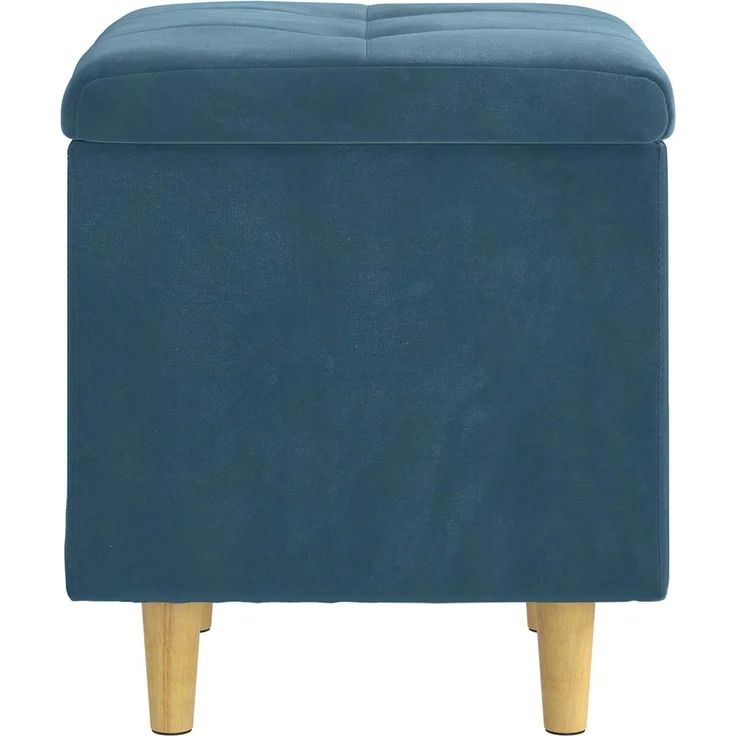 vidaXL Ottoman mit Stauraum Blau 40 x 40 x 45 cm Samt 876809 – Bild 5