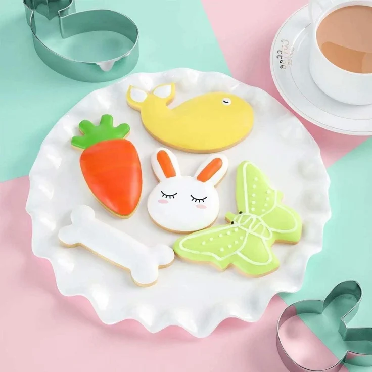 30-teiliges Ausstechformen Set Edelstahl Plätzchen Backen Fondant Silber – Bild 8