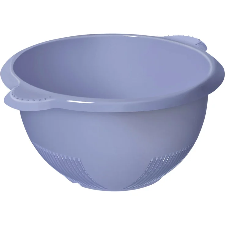 Rotho Sieb Rondo, 32,5 x 26,5 x 13 cm horizon blau Abtropfsieb Küchensieb – Bild 2