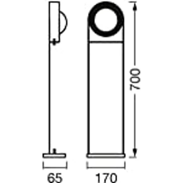 LEDVANCE SMART+ Outdoor WiFi-Wegeleuchte 6,7W, 420lm, grau, dimmbar, regulierbares Weißlicht, ausrichtbarer Leuchtenkopf, steuerbar per App, kompatibel mit Alexa und Google – Bild 3