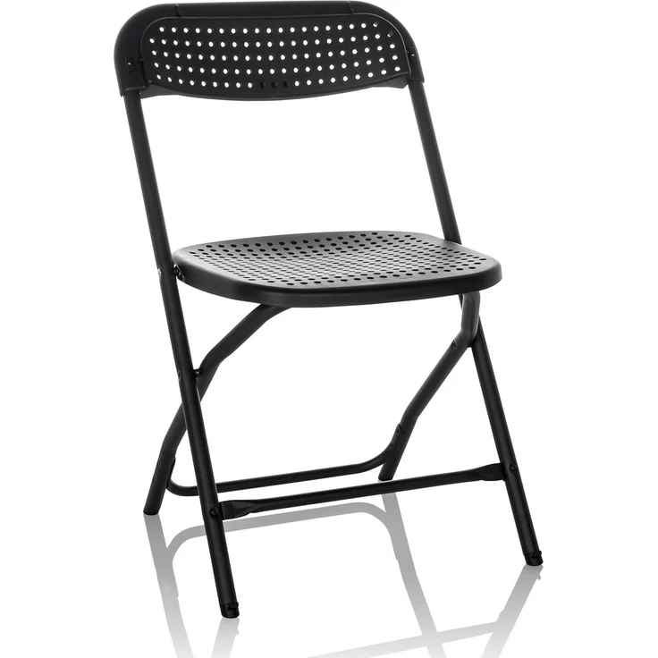 hjh OFFICE Klappstuhl bis 250kg belastbar TUDELA XXL PRO Campingstuhl klappbar, Indoor- und Outdoor Faltstuhl, Schwarz