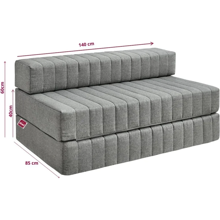 Abeil - Schlafsofa – große Luxus-Zusatzmatratze – Abnehmbarer und waschbarer Bezug bei 30 °C – Öko-Tex Zertifiziert – 2 Personen – Bild 3