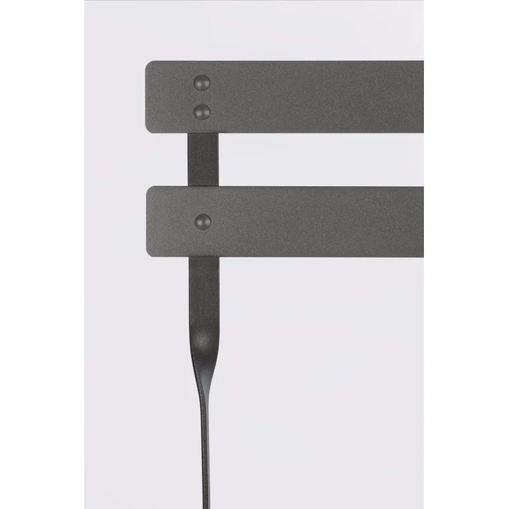 Garten-Set Austin Metall, klassisch klappbar, anthrazit, 2 Stühle und Tisch für draußen – Bild 5