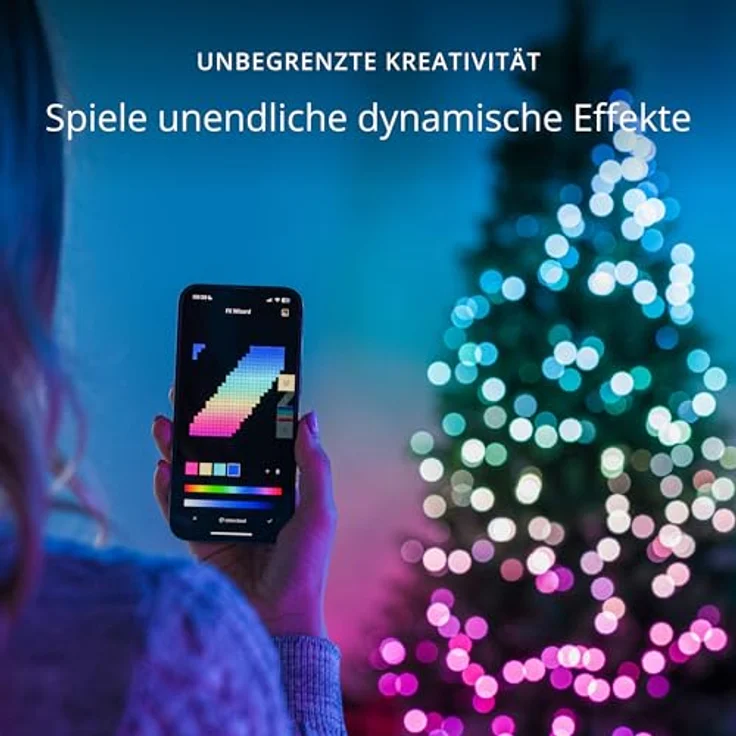 Twinkly TWS600STP-BEU, 600 Lampen, LED, Multi, 30000 h, Drinnen/Draußen, Schwarz – Bild 5