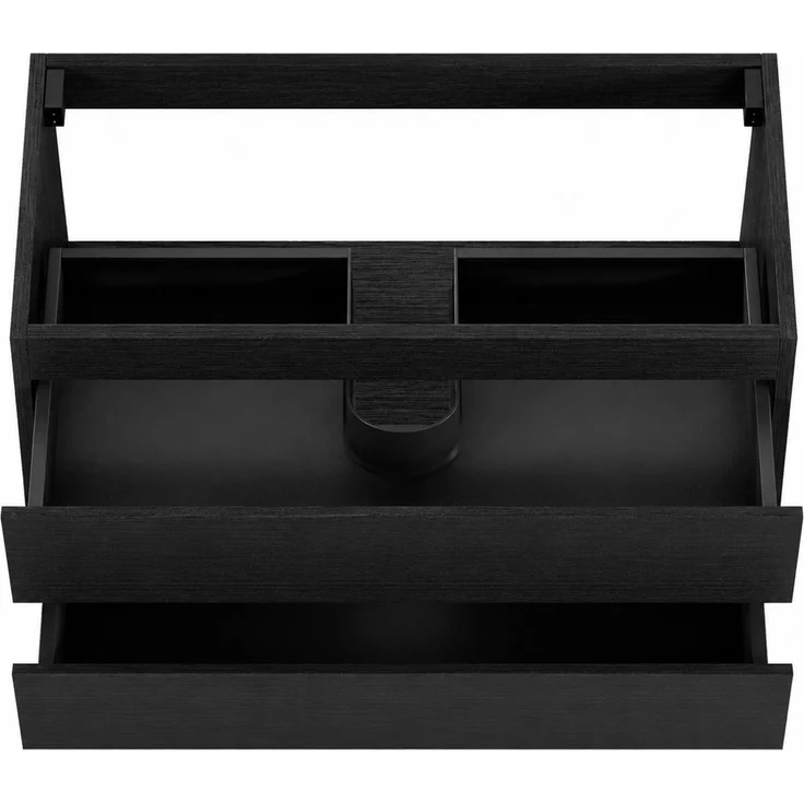 Waschbeckenunterschrank Angela 80cm - Schwarz Holz - Unterschrank Badmöbelset – Bild 3