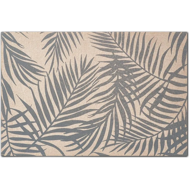 Zeller Present Platzset 'Palme', Polyleinen, grau – Bild 1