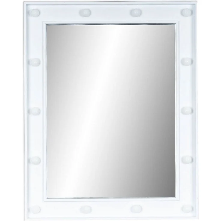 Levandeo® Wandspiegel, Wandspiegel LED Spiegel Weiß 39x49cm Wanddeko Schminkspiegel Mit – Bild 1