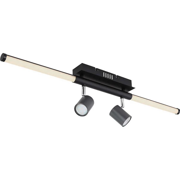 LED Deckenleuchte, schwarz, bewegliche Spots, L 80,4 cm – Bild 8