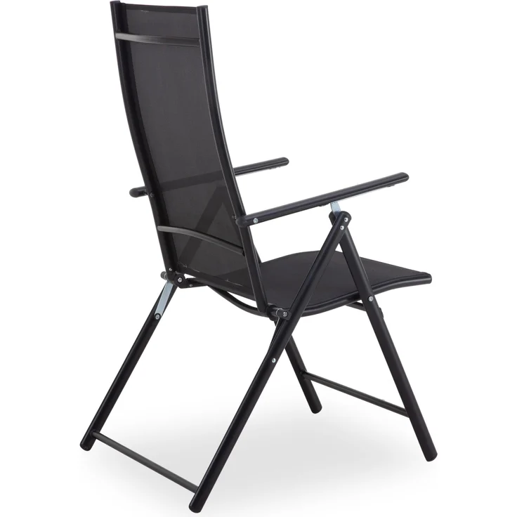 Gartenstuhl outdoor JONA BHT 55x105x68 cm schwarz Stapelstuhl Klappstuhl – Bild 4