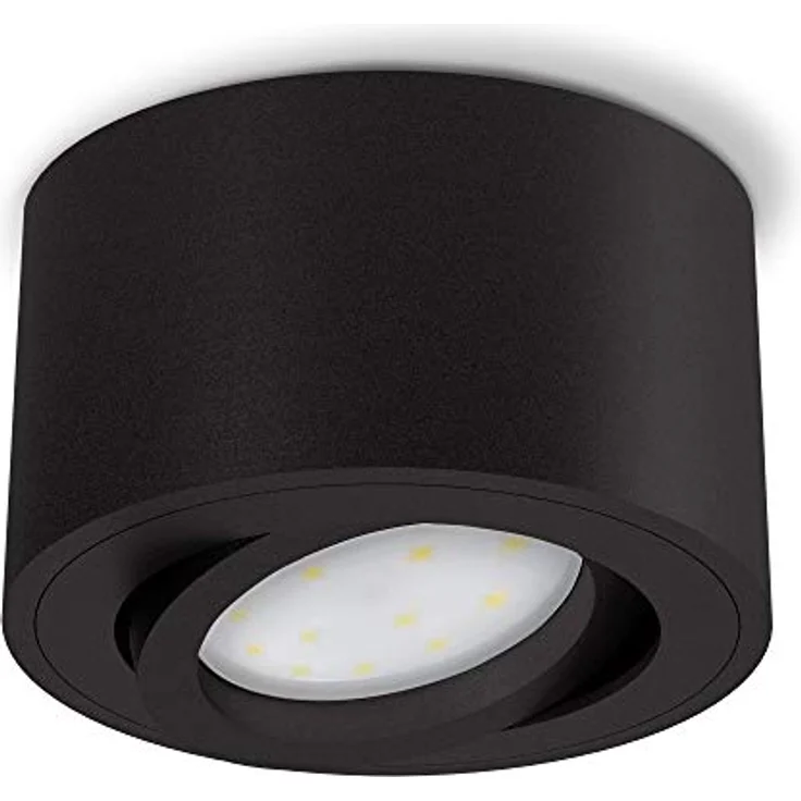 SSC-LUXon CELI-1BM, flache LED Deckenleuchte Aufputz rund mit tauschbarem LED Modul 4W neutralweiß, schwarz pulverbeschichtet – Bild 2