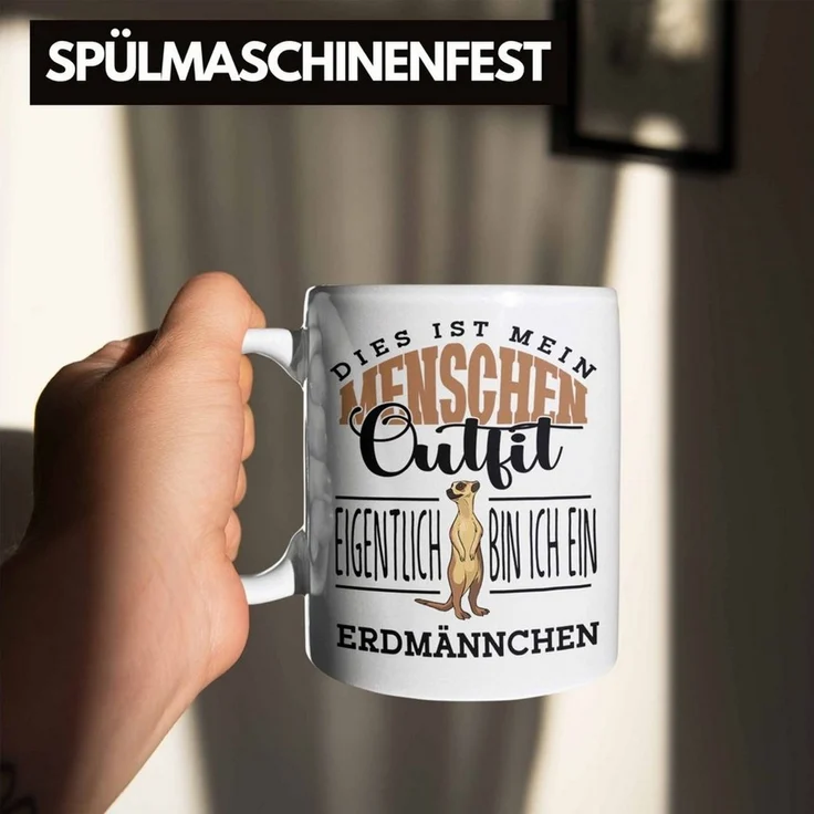 Trendation Tasse Lustige Erdmännchen Tasse Geschenk für Erdmännchenliebhaber – Bild 4