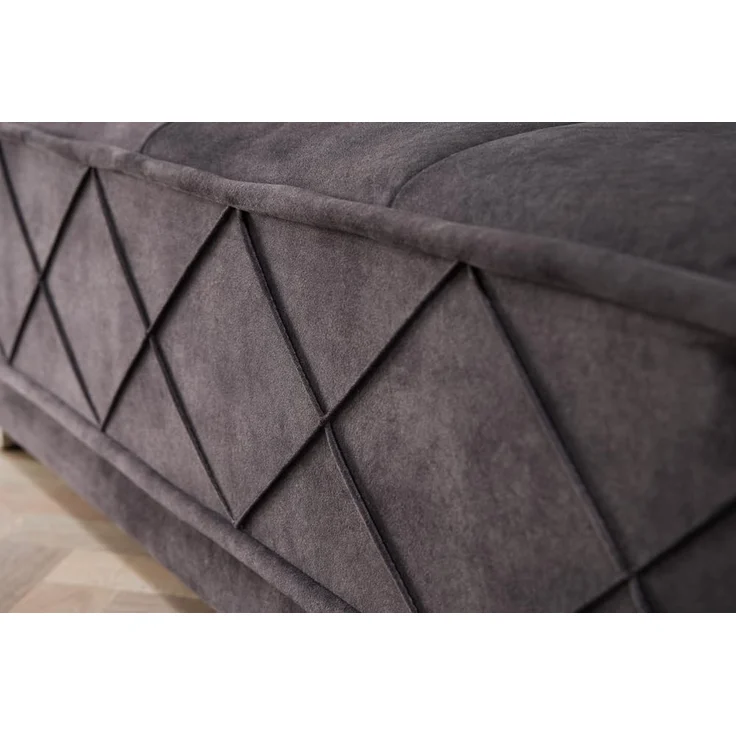 riess-ambiente Ecksofa DECADENCIA 320cm dunkelgrau · XXL Couch aus Samt inkl. 8 Kissen, Einzelartikel 1 Teile, Big-Sofa in L-Form · Ottomane beidseitig montierbar · Modern Design – Bild 7