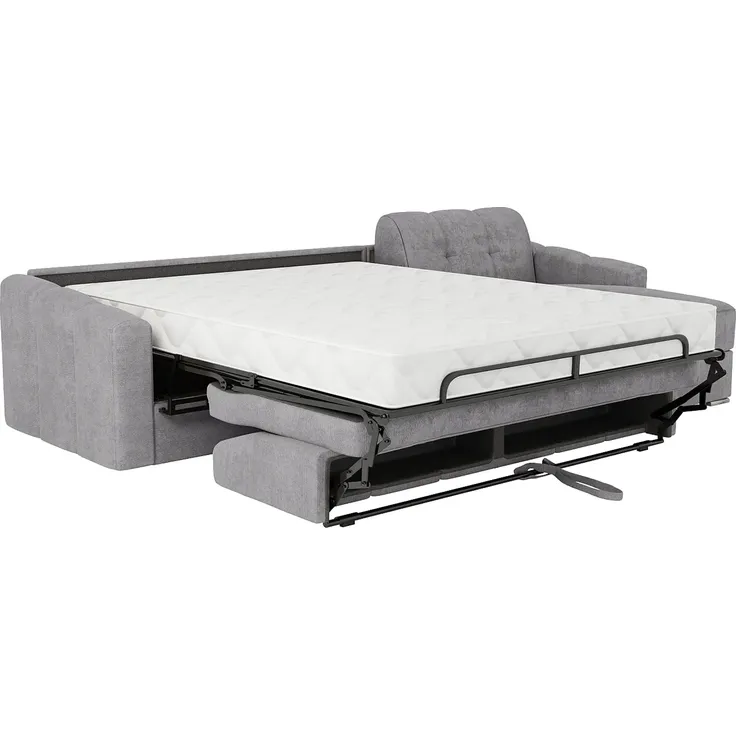 Vente-unique - DARIELO Sofa Stoff Grau - B 223 cm152 cm x H 93 cm x L 295 cm – Bild 7