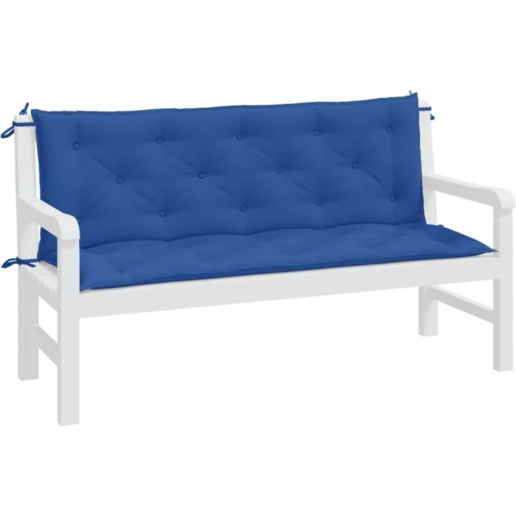 vidaXL Gartenbank-Auflagen 2 Stk. Blau 150x50x7 cm Oxford-Gewebe 361707 – Bild 3