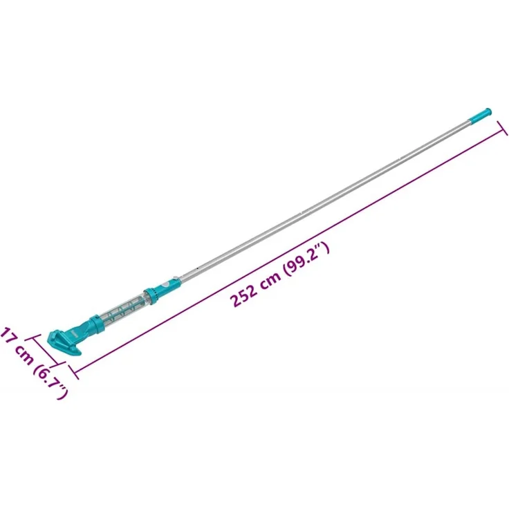Best Way Poolstaubsauger Blau 252 x 17 cm Aluminium 42007934 – Bild 8