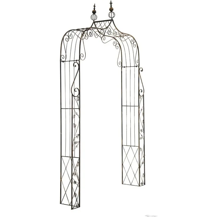 CLP Rosenbogen Aurora aus Metall, Rankhilfe für Kletterpflanzen, Rundbogen,bronze